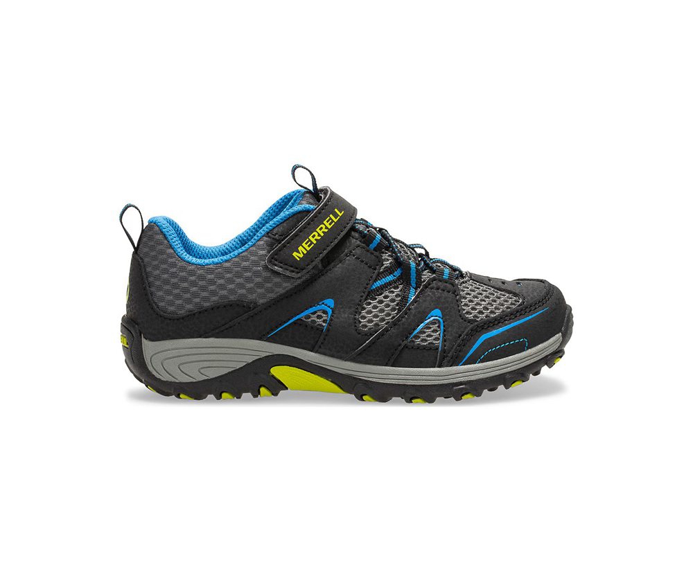 Merrell Hiking Shoes Black/Blue - Trail Chaser - Kids 83SBEZOXC